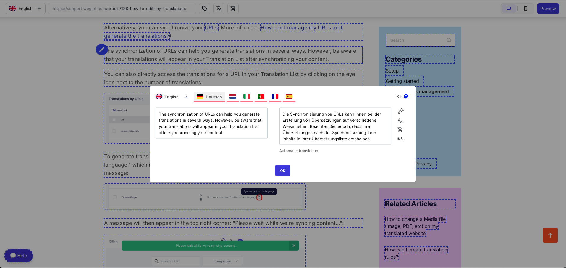 How to use the Weglot Visual Editor