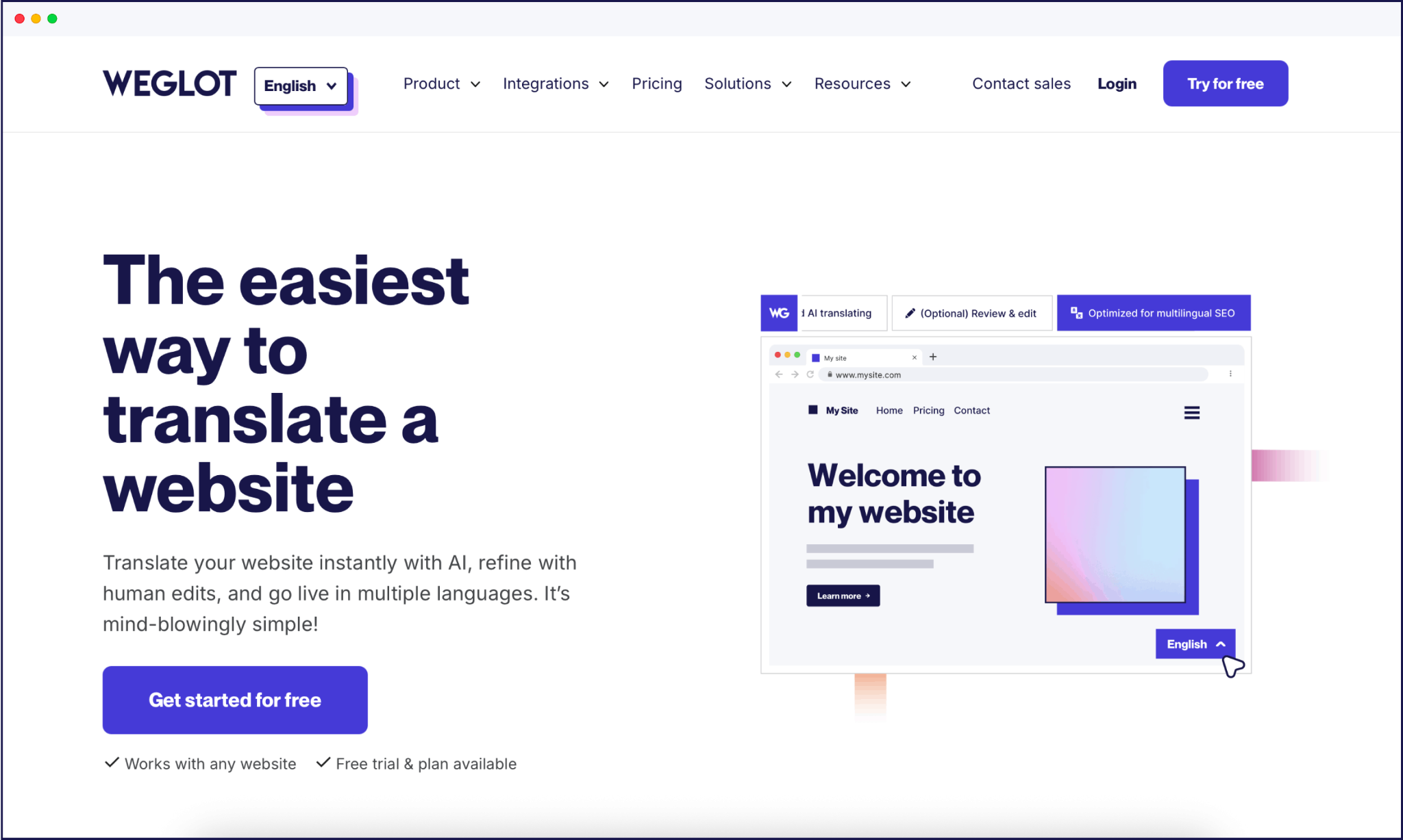 Weglot homepage