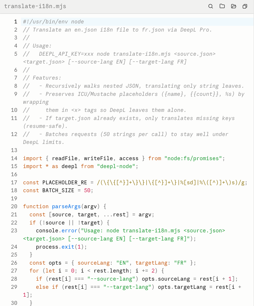 Translation script from Claude Code