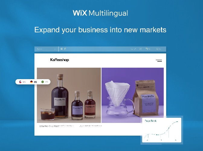 Wix Multilingual app homepage