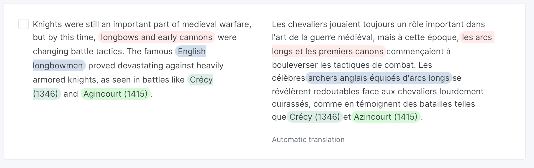 Translation string on the Weglot Dashboard
