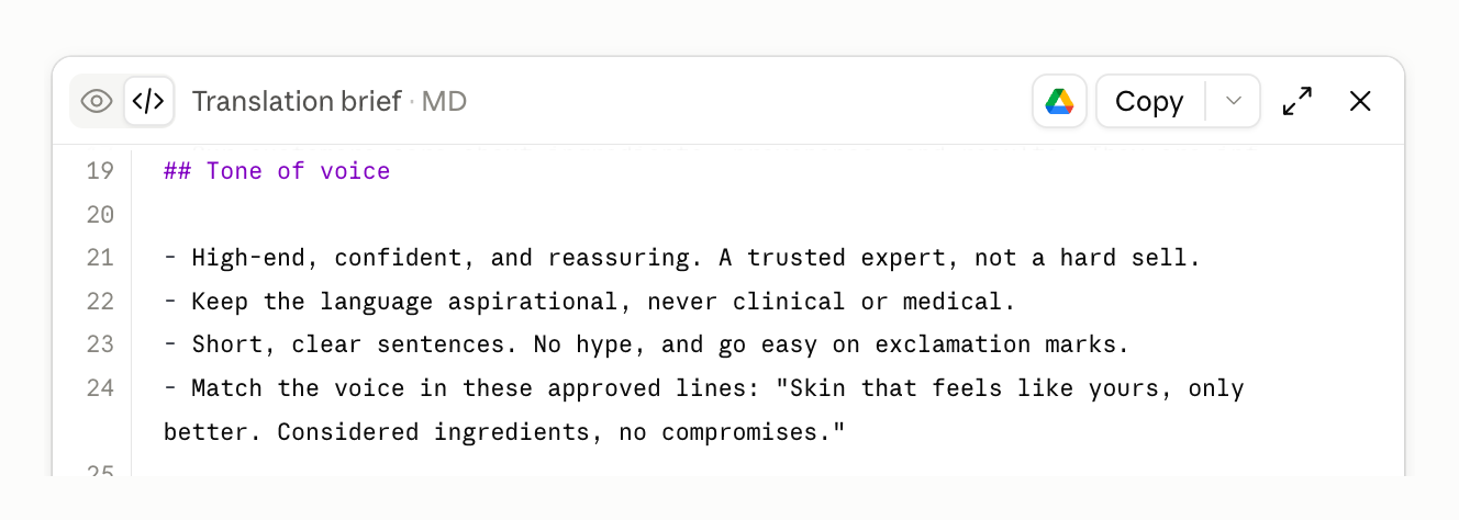 Arquivo Markdown que apresenta os requisitos relativos ao tom de voz