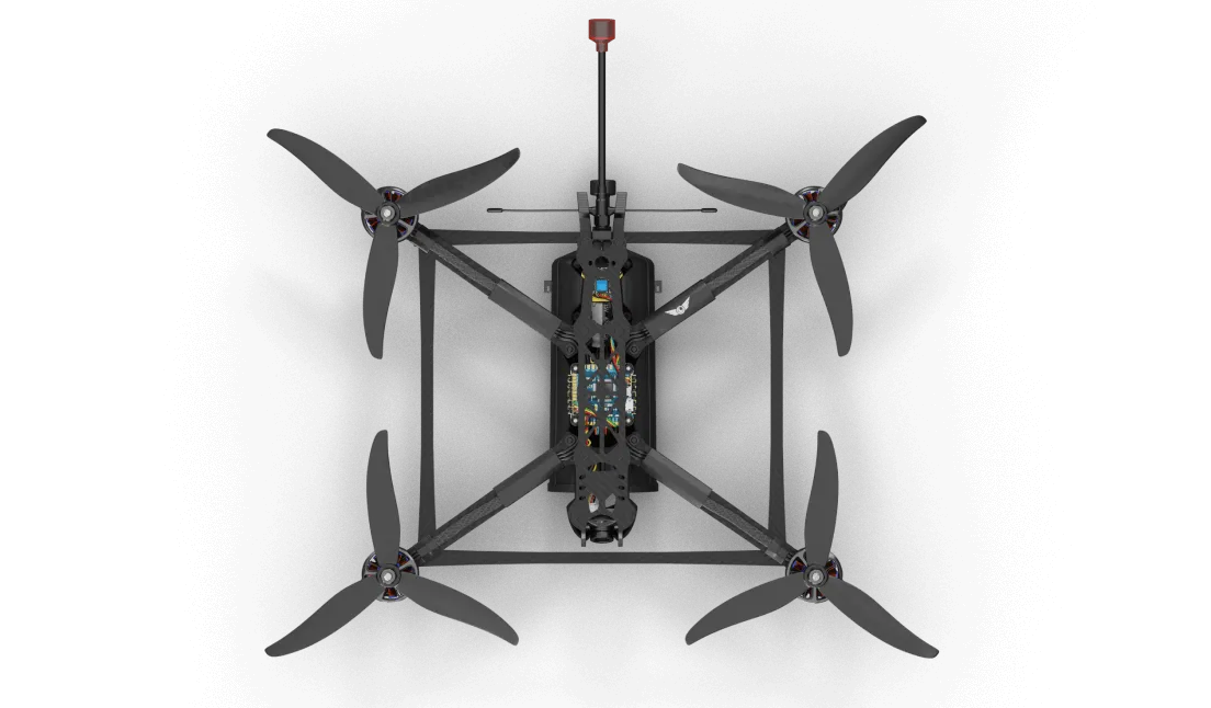 The TENGU 13-inch FPV drone offers the perfect balance of maneuverability and payload capacity.