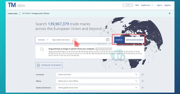 recherche nom de marque international