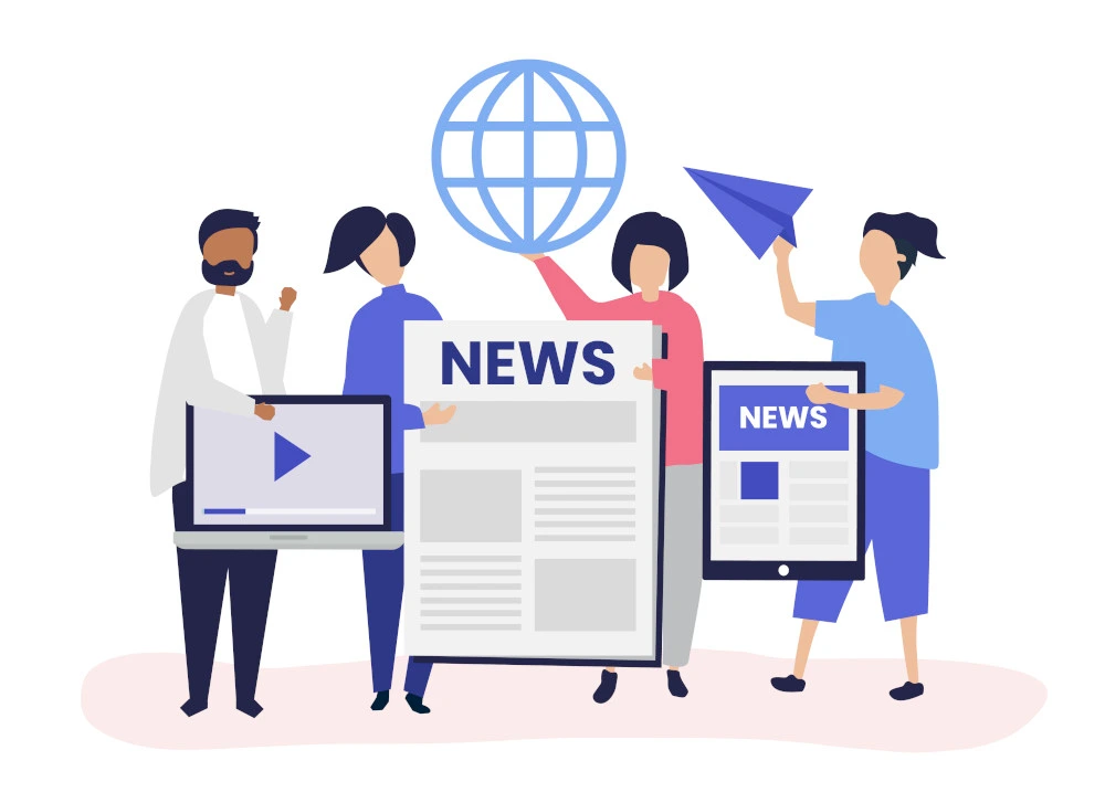 Illustration of news placements to help with crisis communications