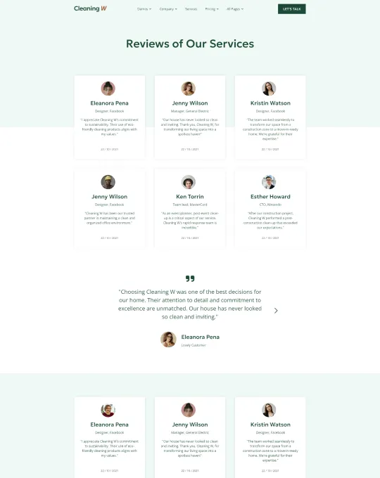 Testimonials -Screenshot