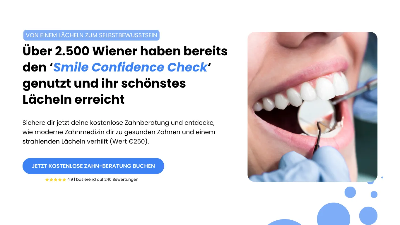 Ein Beispiel einer Hero Section eines Zahnarztes