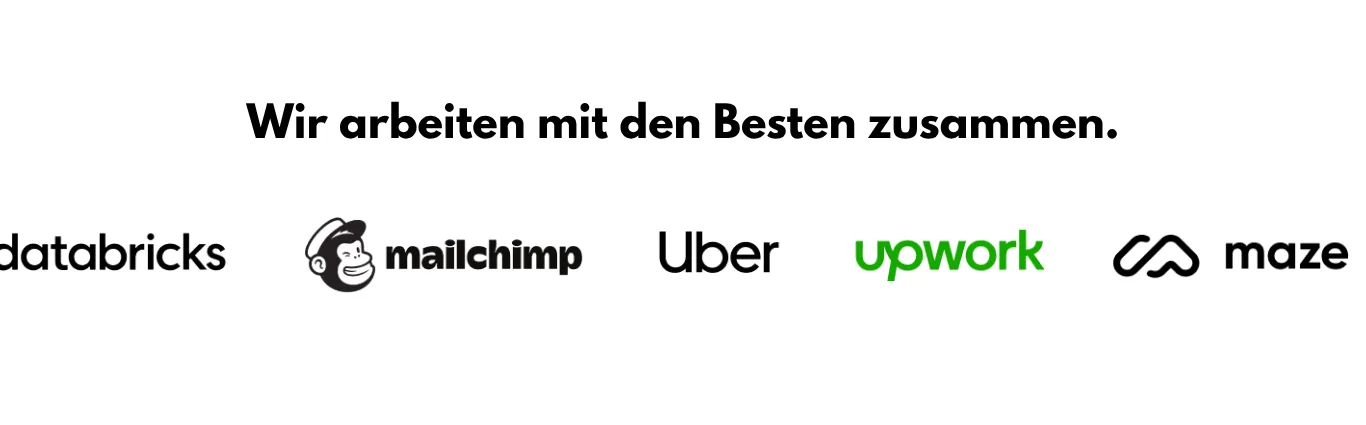 Ein Beispiel einer Social Proof Section mit Partner Logos