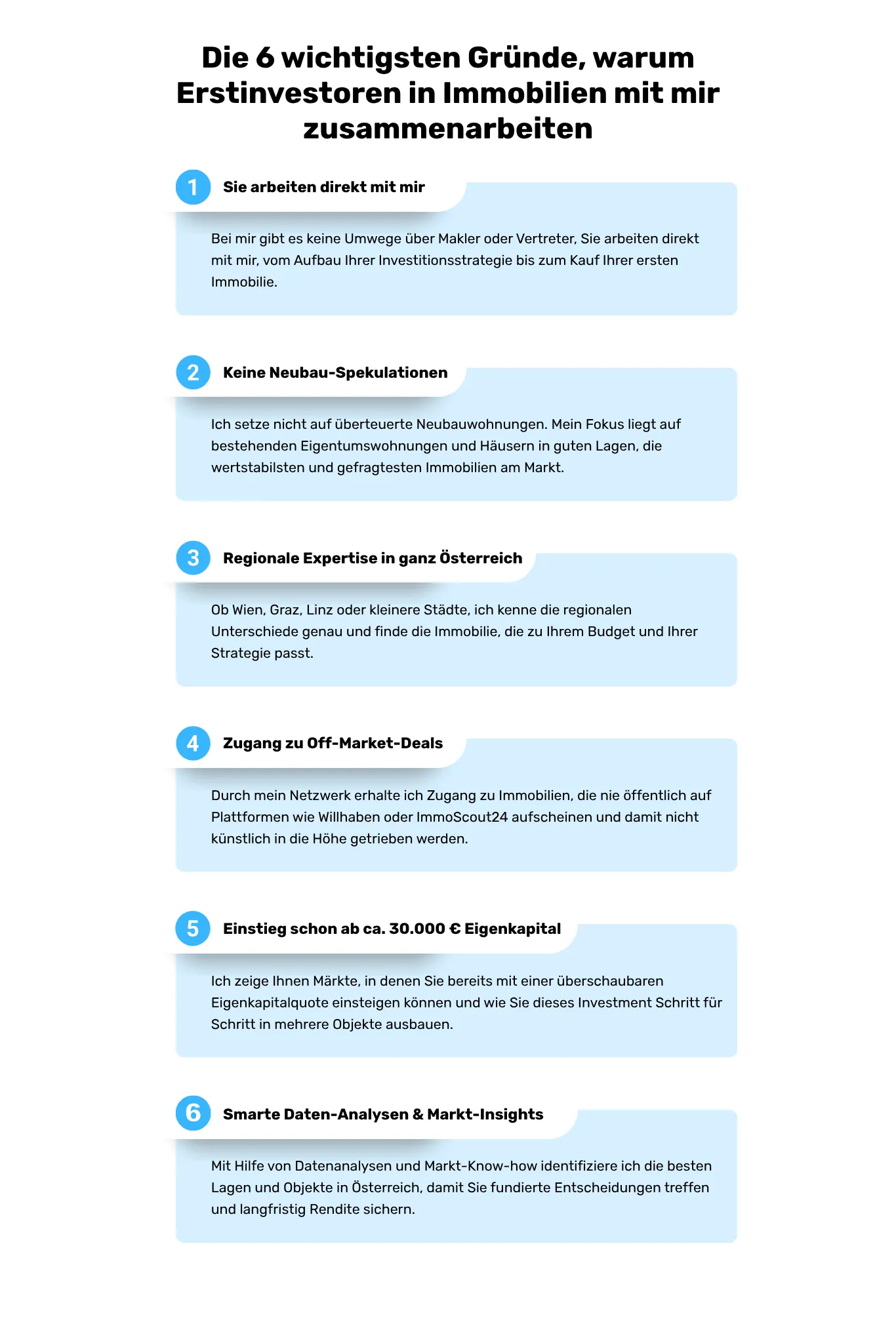 Ein Beispiel einer 5 Gründe Warum Section eines Immobilienberaters