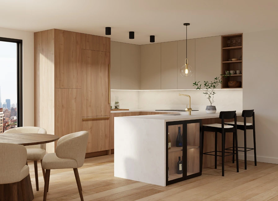 Bar / beverage cabinetry example
