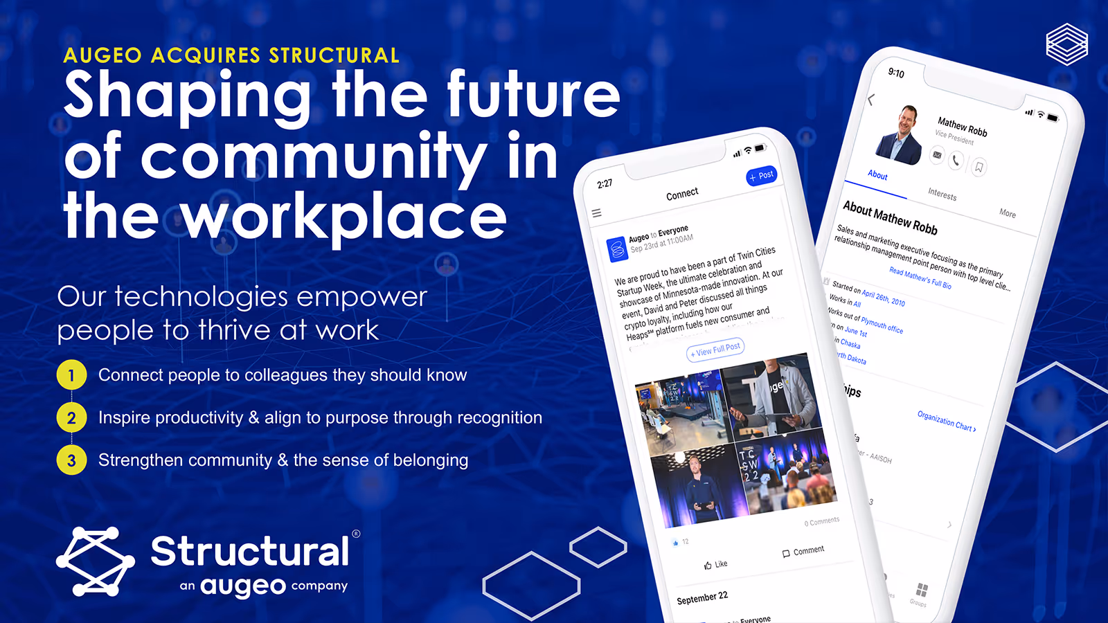 Augeo acquires Structural, fueling its workplace engagement growth engine