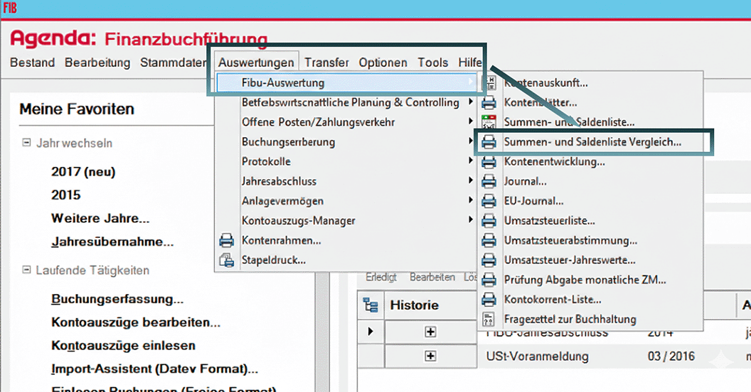 Agenda Interface, SuSa Datei export