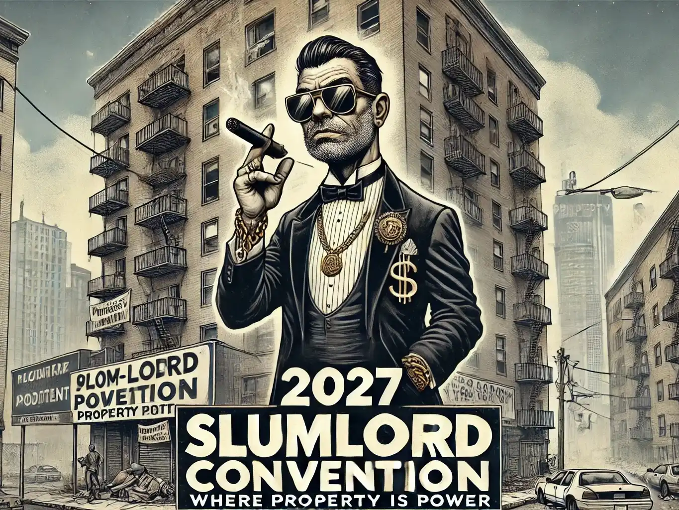 Inside the 2027 Slumlord Convention: Profits, Paranoia, and Particle Board
