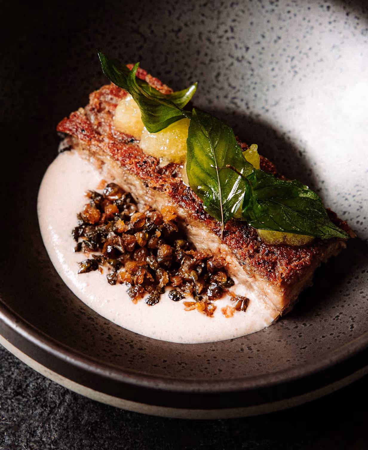 Beautifully presented dish.