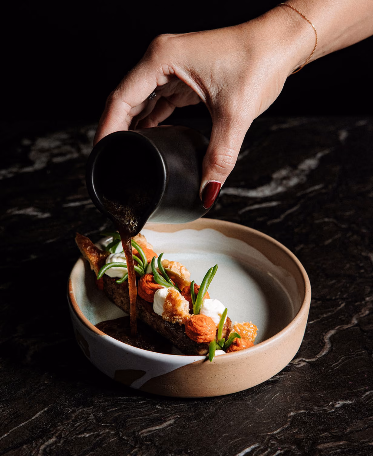 Beautifully presented dish.