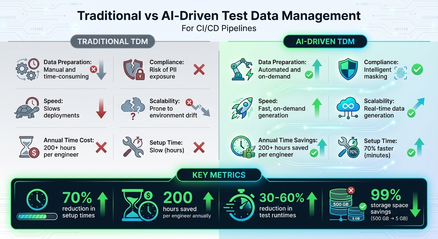 Traditional vs AI-Driven Test Data Management in CI/CD Pipelines