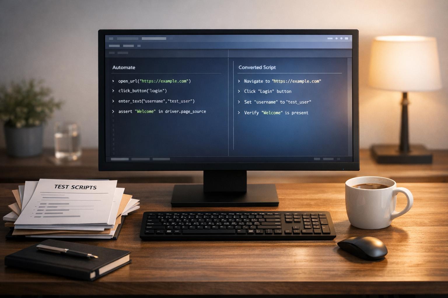 Test Script Converter for Automation