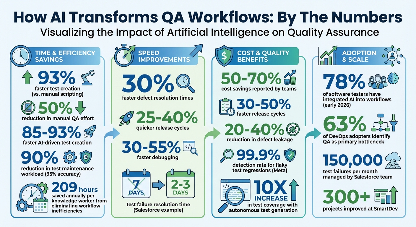 AI-Powered QA: Key Performance Metrics and Impact Statistics
