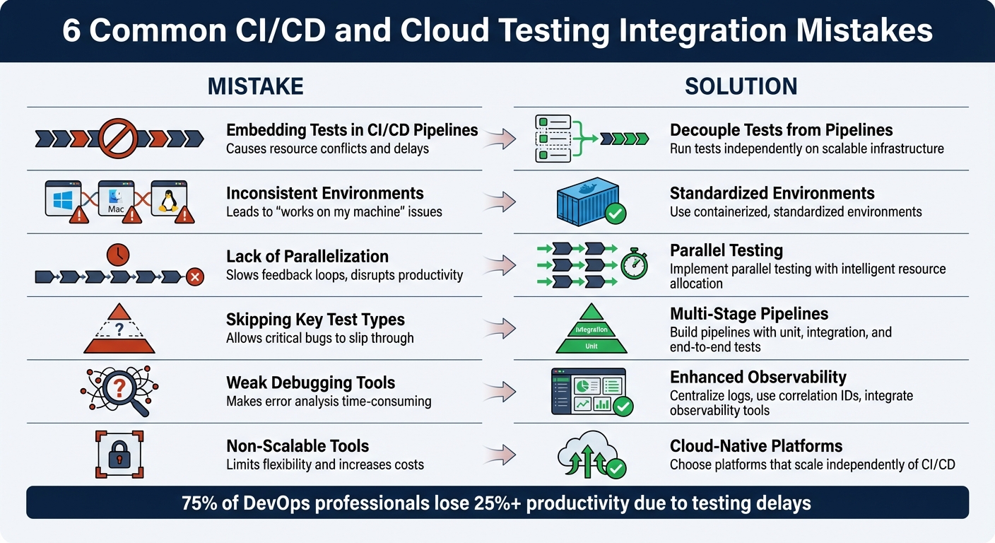 6 Common CI/CD Cloud Testing Mistakes and Solutions