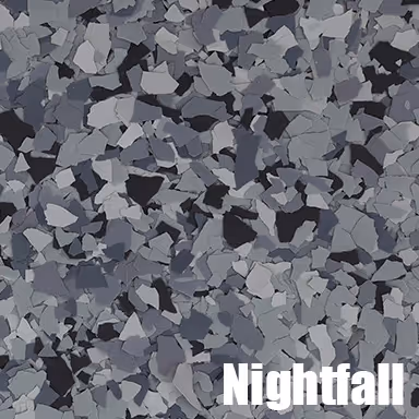 Epoxy Flake Flooring Color Nightfall