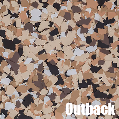 Epoxy Flake Flooring Color Outback