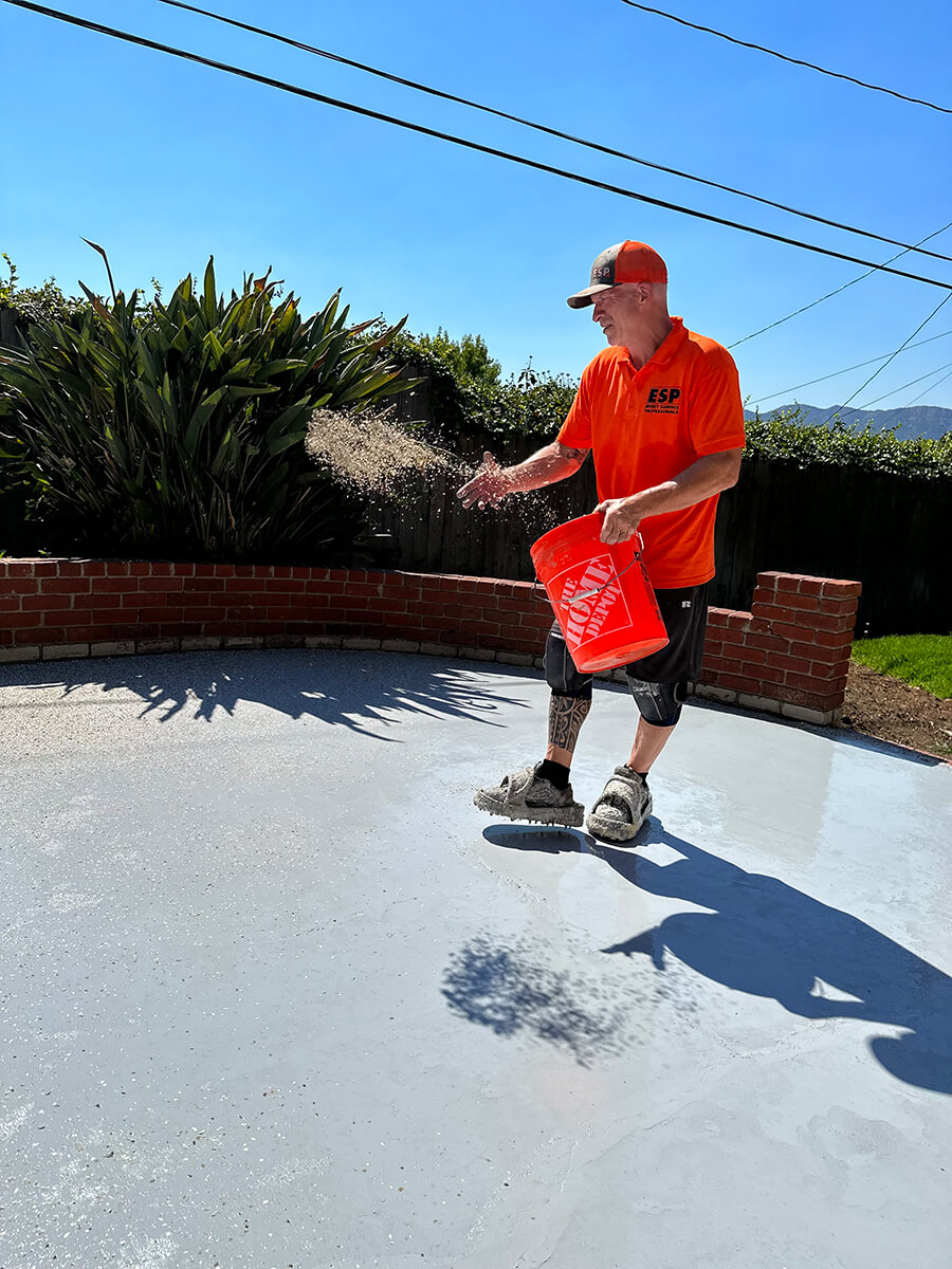Epoxy Flake Flooring Application