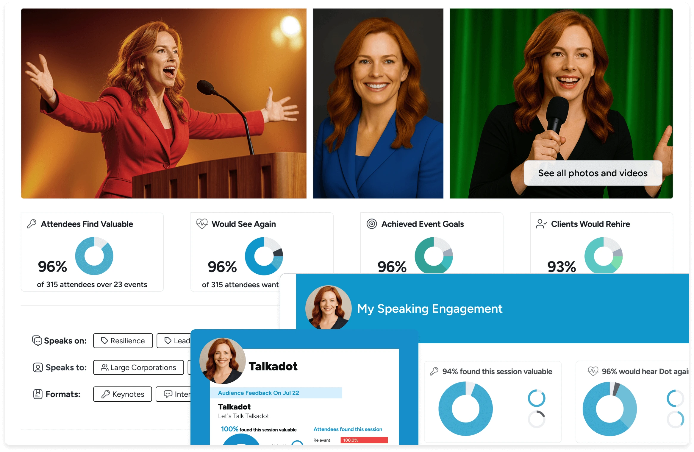 Screenshot of Talkadot website