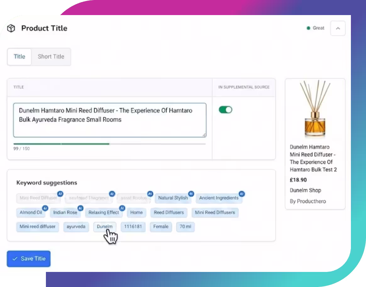 Product Feed Optimisation Tool