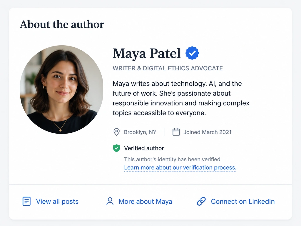 Author Pages and AI Trust