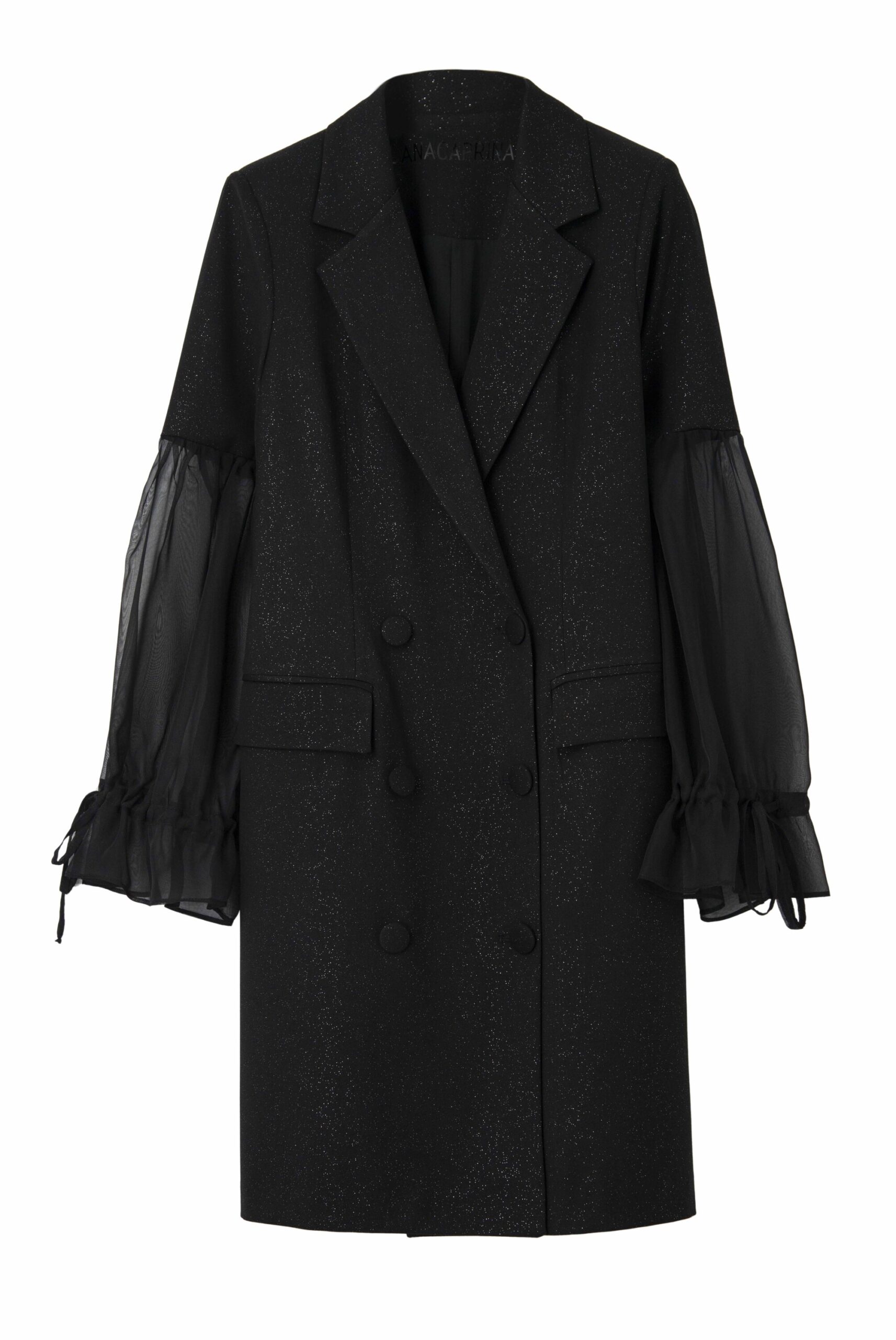 COSTUME CROISÉ EN DEUX TISSUS