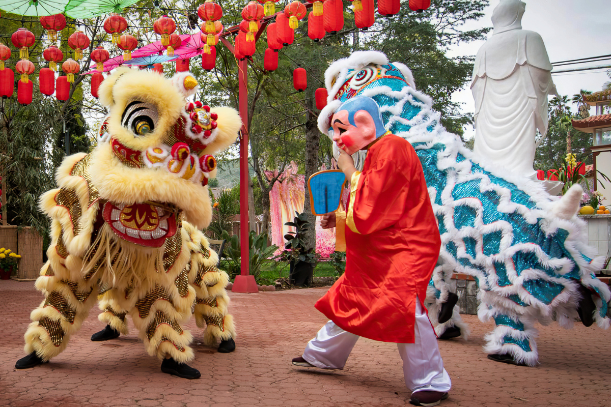 Listen for Thiên Cẩu and Lion Dance Drums