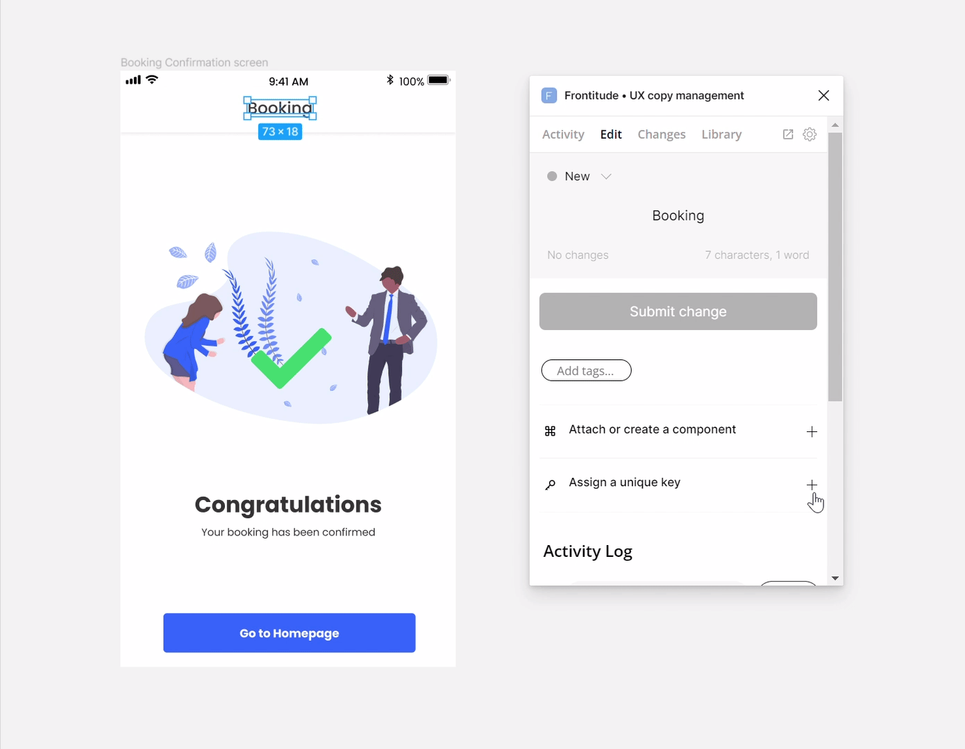 Assign copy with unique key in Figma