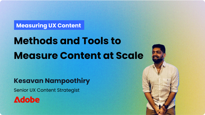 Measuring UX Content: Methods and Tools to Measure Content at Scale