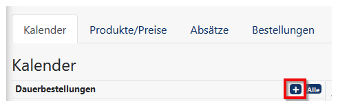 Dauerbestellung im Kalender anlegen