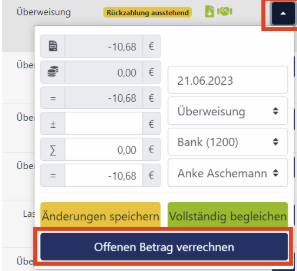 Gutschrift einbuchen in FrachtPilot