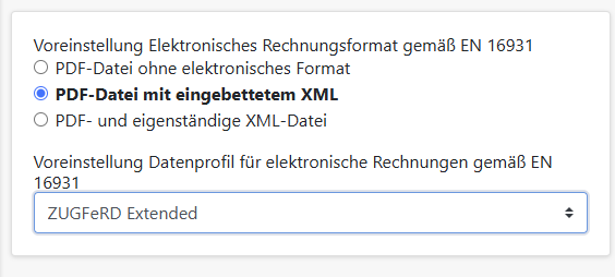 E-Rechnung Format ZUGFeRD Extended Empfehlung für Sammelrechnungen