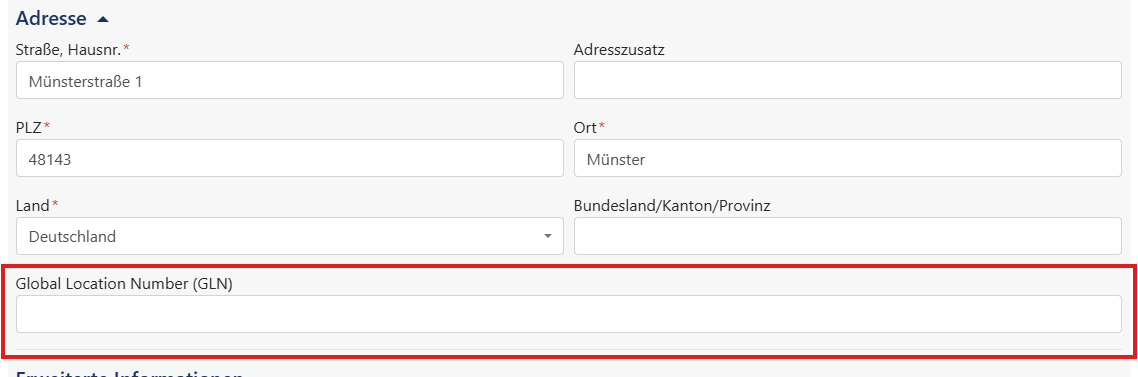 GLN im Kundenprofil bei FrachtPilot hinzufügen