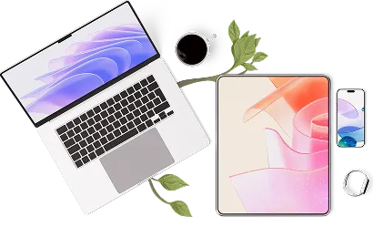 Computer, tablet and phone
