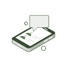 Mobile phone gif with notifications