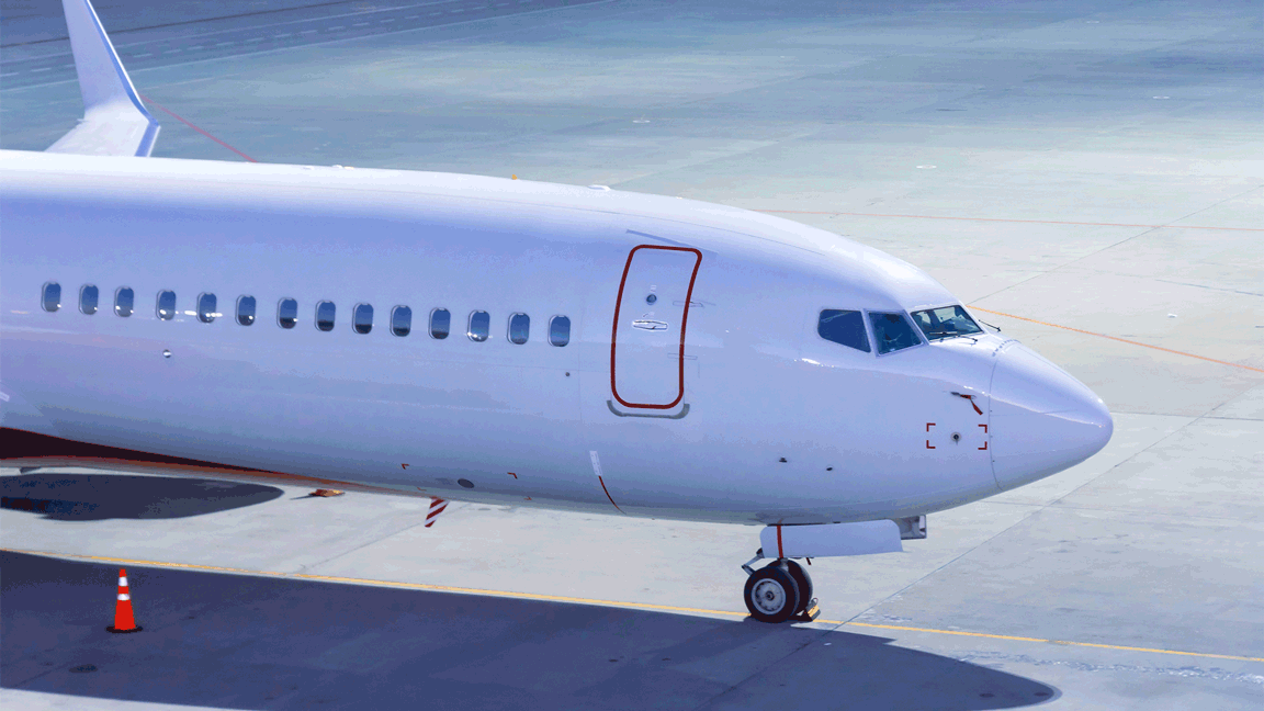 Commercial charter white boeing b 737