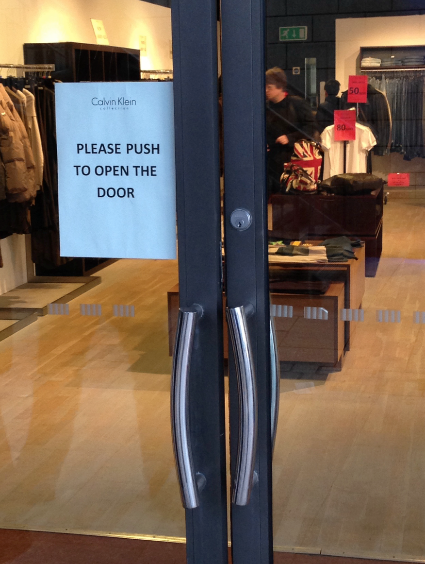 A door with handles