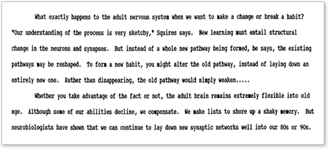 sample of illegible type