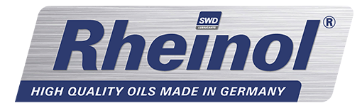 Rheinol Logo mit dem Text: Hochwertige Öle aus Deutschland.