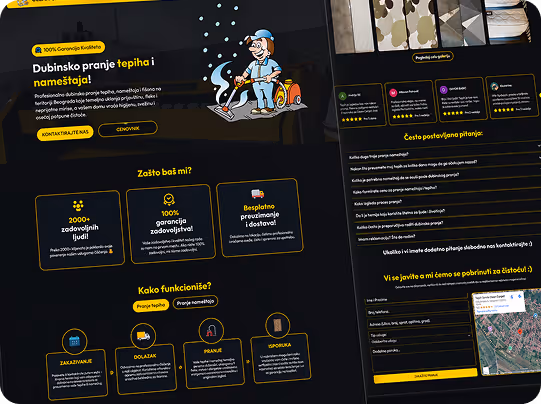 Clean Carpet — Webflow website case study thumbnail