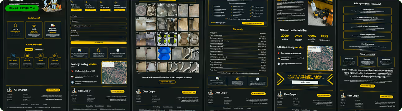 Clean Carpet website showcase — built in Webflow
