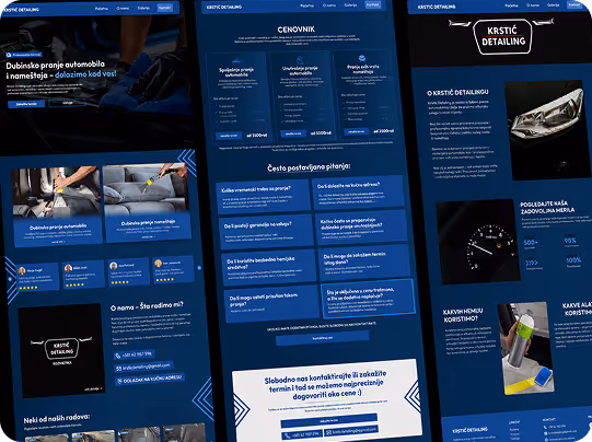 Krstić Detailing — Premium car detailing website in Webflow