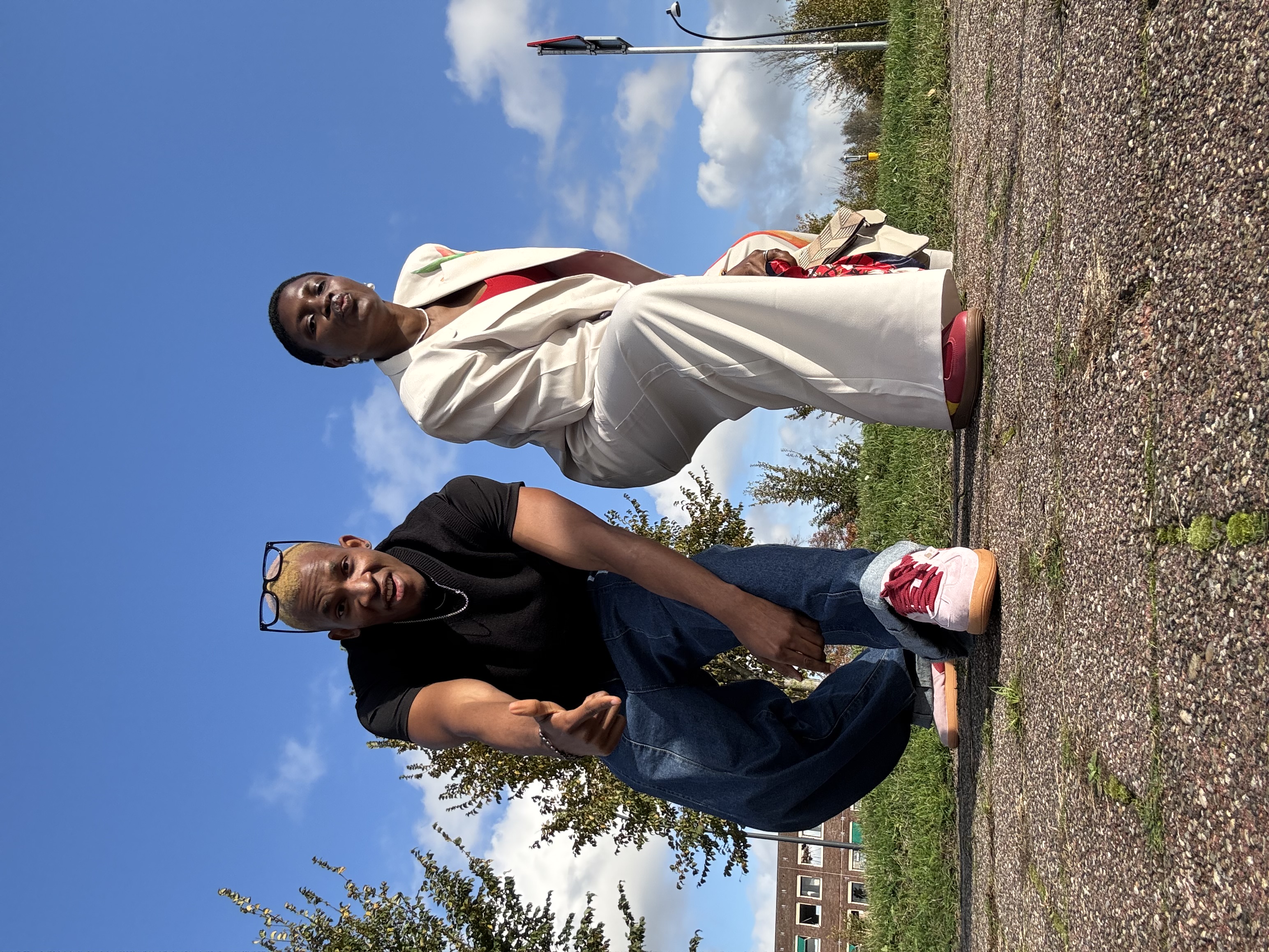 David and I being goofy on a sunny sunday.