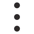 Vertical menu icon with three black dots stacked evenly on a white background.