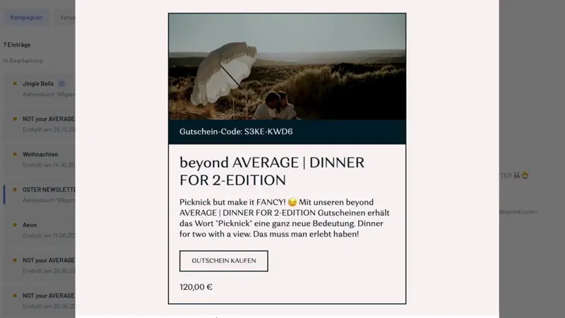 Gutschein Promo Codes für Hotelmarketing nutzen mit Newsletter und Gutscheine Software von ADDITIVE