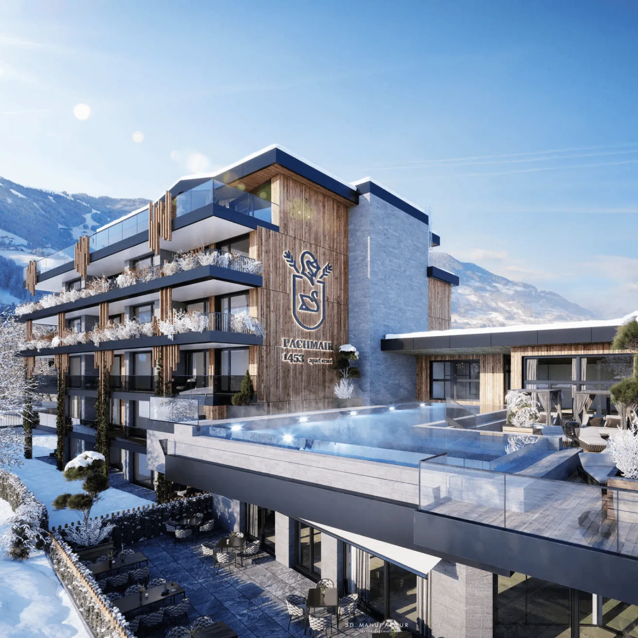 Exterior view Hotel Pachmair Apart Resort – Hotel client of ADDITIVE for online marketing